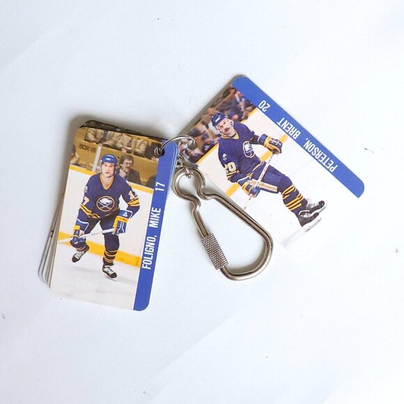 VINTAGE BUFFALO SABRES Key Chain Player Cards 1983 - Picture 8 of 8